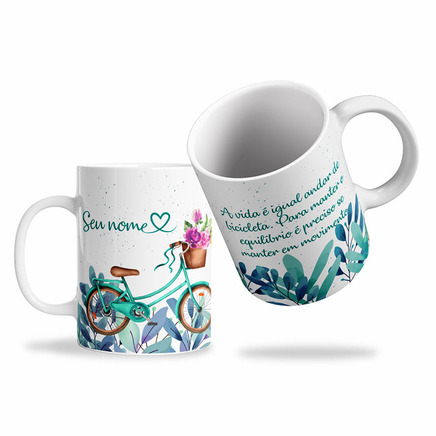 Caneca Personalizada Bike Verde