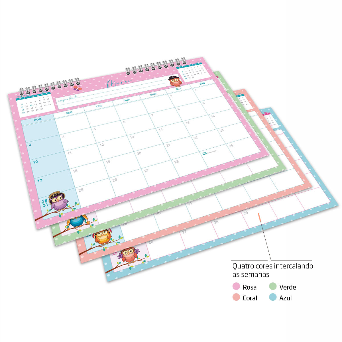 Desk Planner Mensal Personalizado