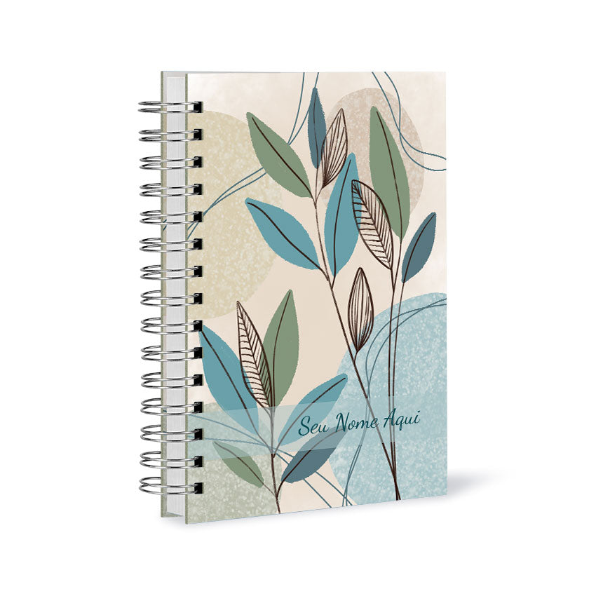 Planner Semanal Personalizado Folhagem Azul