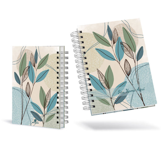 Planner Permanente Personalizado Folhagem Azul