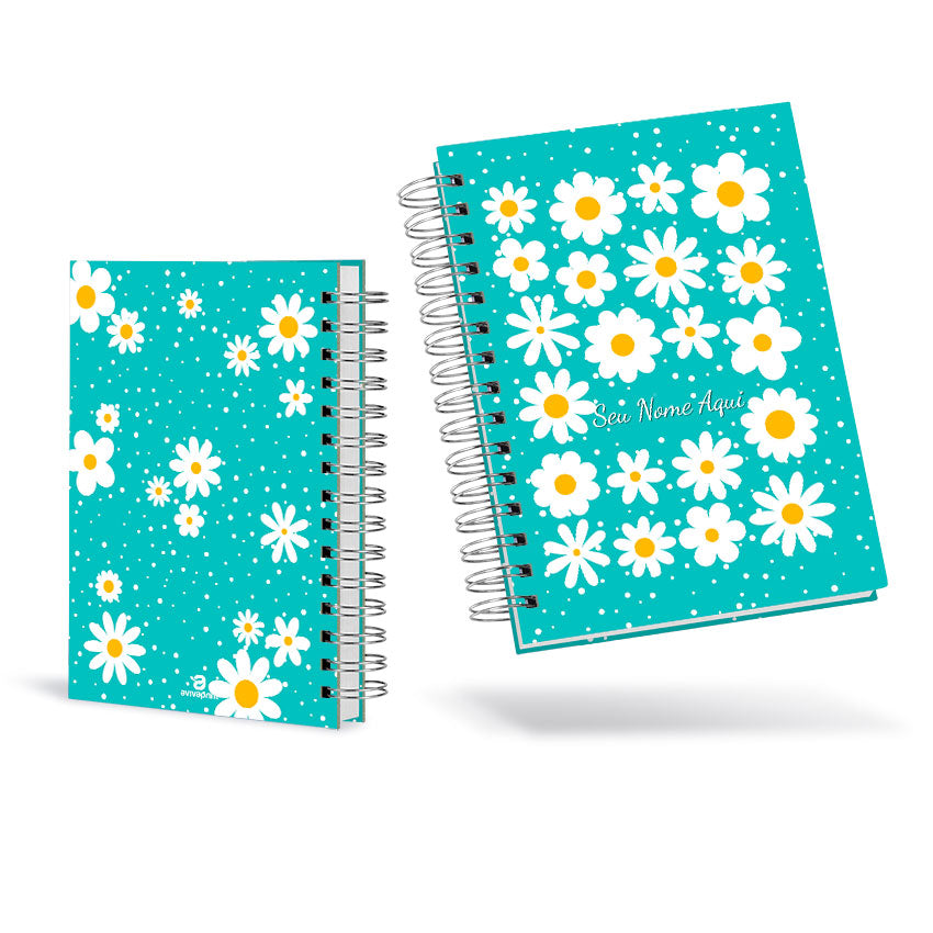 Planner Semanal Personalizado Margaridas Verde