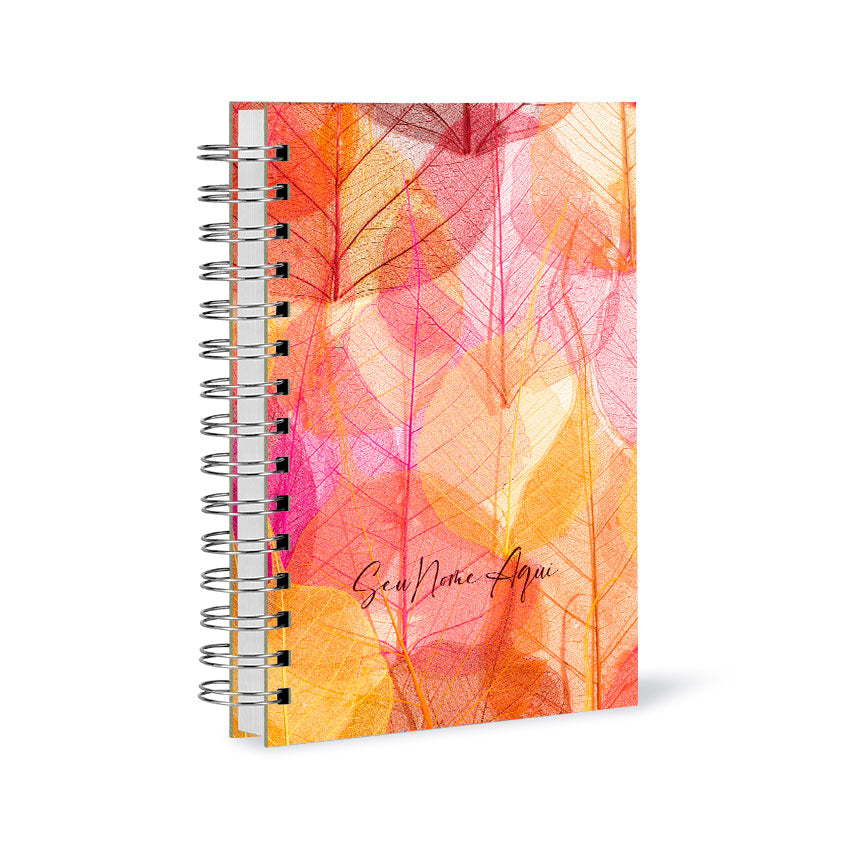 Agenda 2026 Personalizada Folhagem Rosa