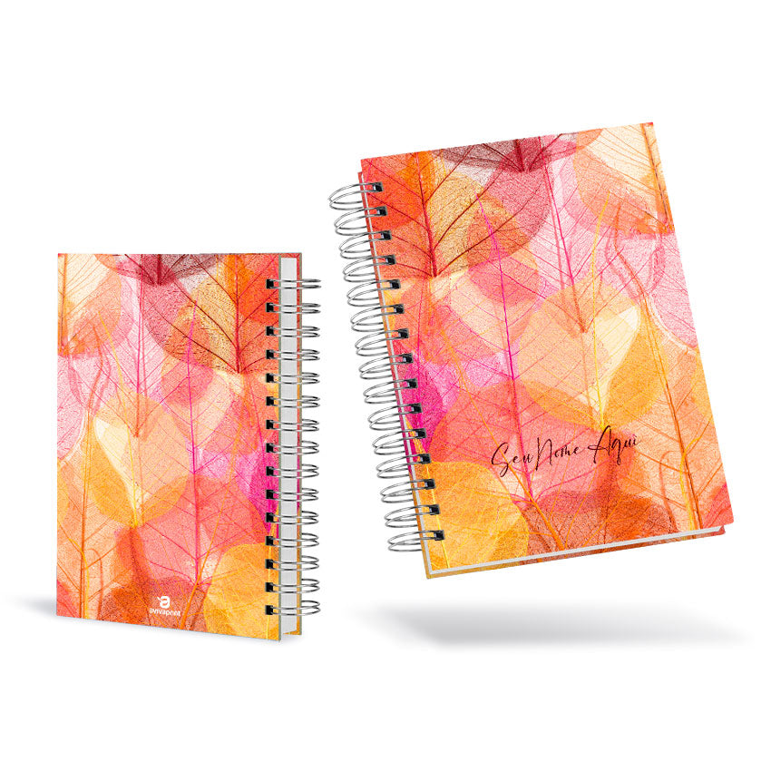 Agenda 2026 Personalizada Folhagem Rosa