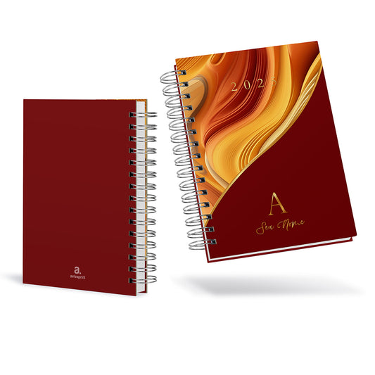 Agenda 2025 Clássica Personalizada Borgonha