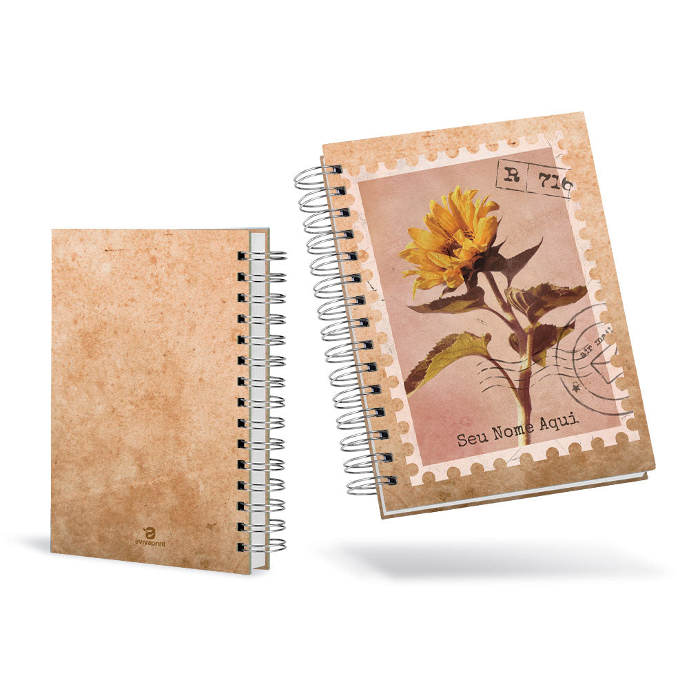 Caderno Kraft Personalizado - Selo Girasol