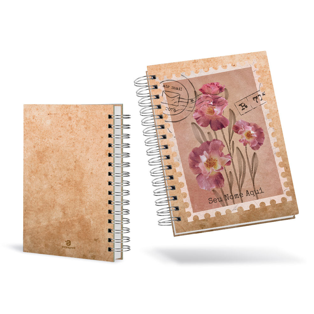 Caderno Kraft Personalizado - Selo Orquideas