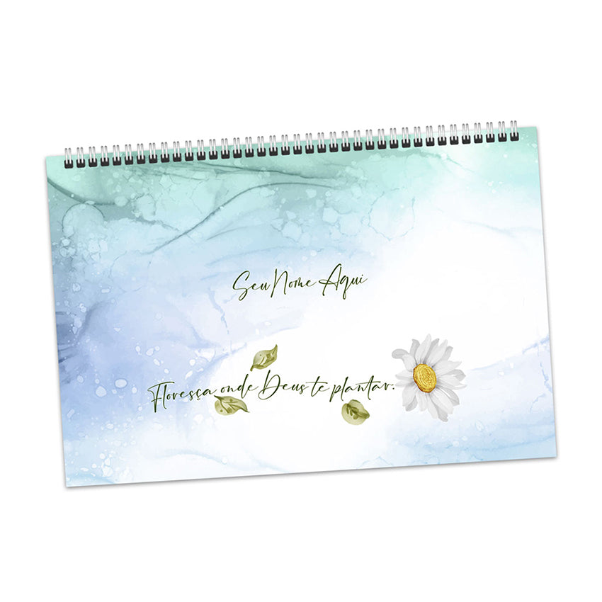 Desk Planner Semanal Brisa Azul Personalizado