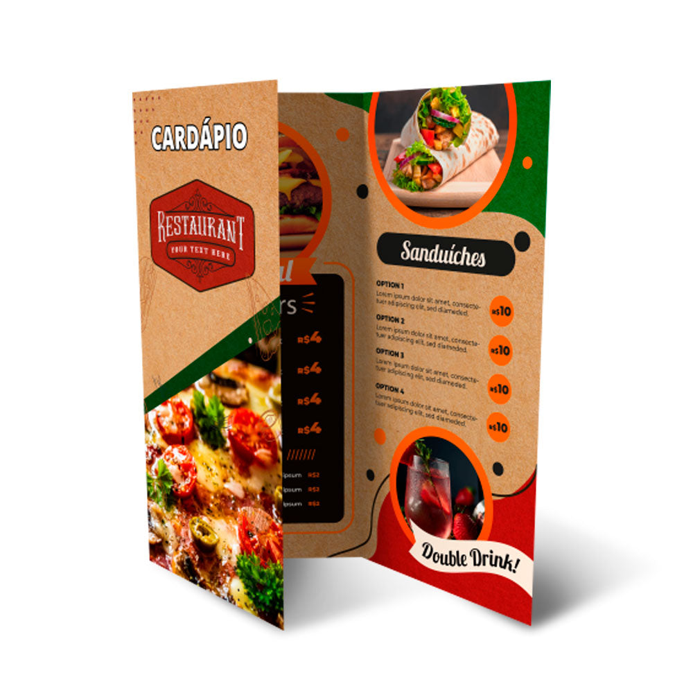 Cardápio 2 dobras