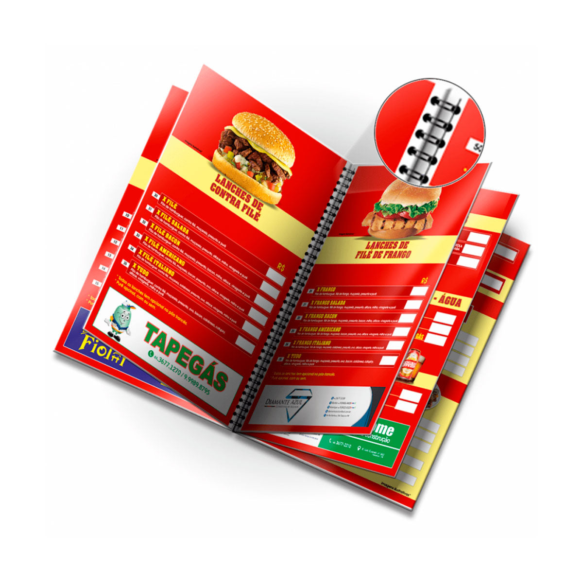 Cardápio Plastificado