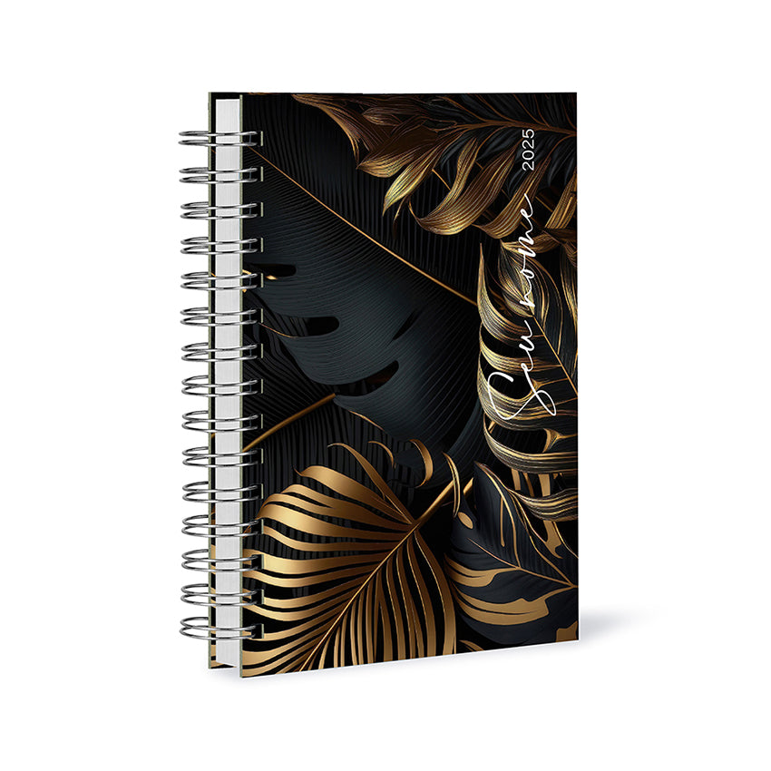Caderno Personalizado - Folhagens Douradas