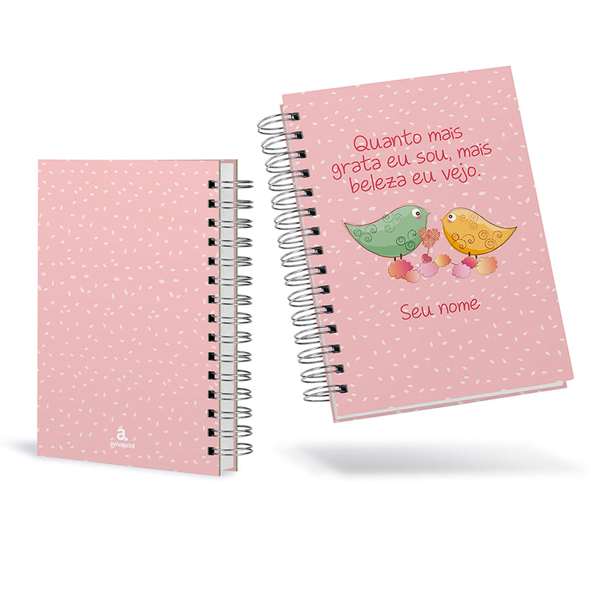 Caderno Personalizado - Pássaros Frase