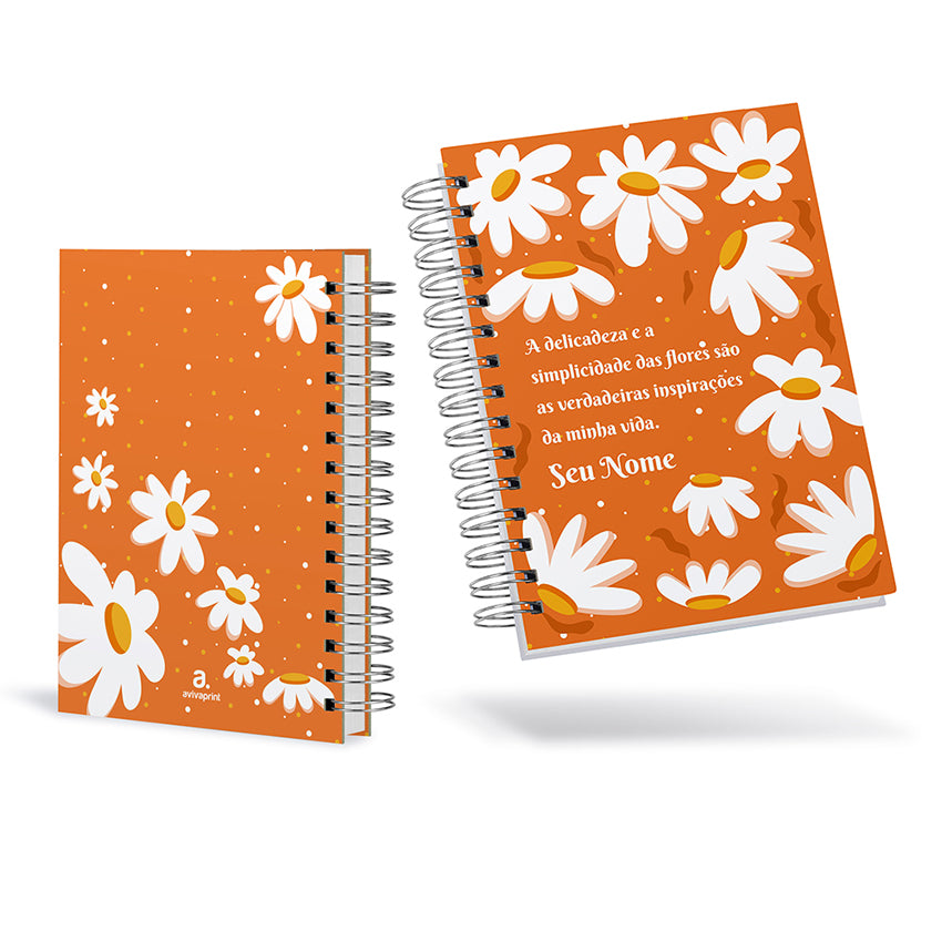 Caderno Personalizado - Margaridas Frase
