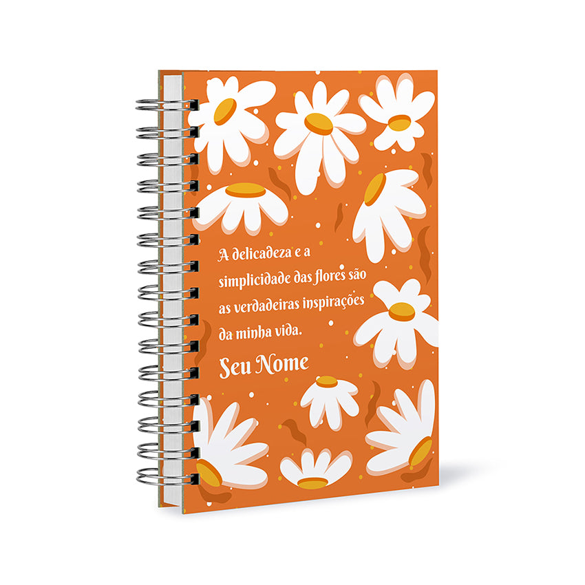 Caderno Personalizado - Margaridas Frase