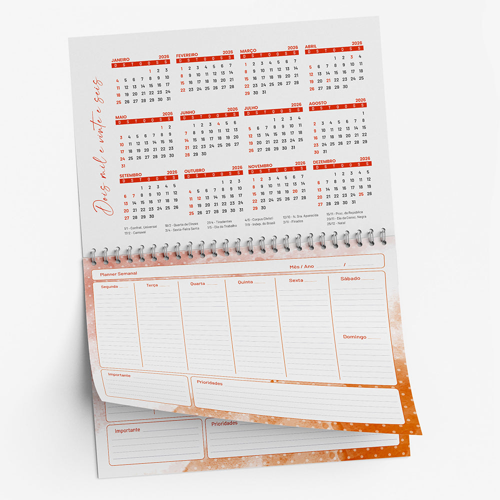 Desk Planner Semanal Personalizado