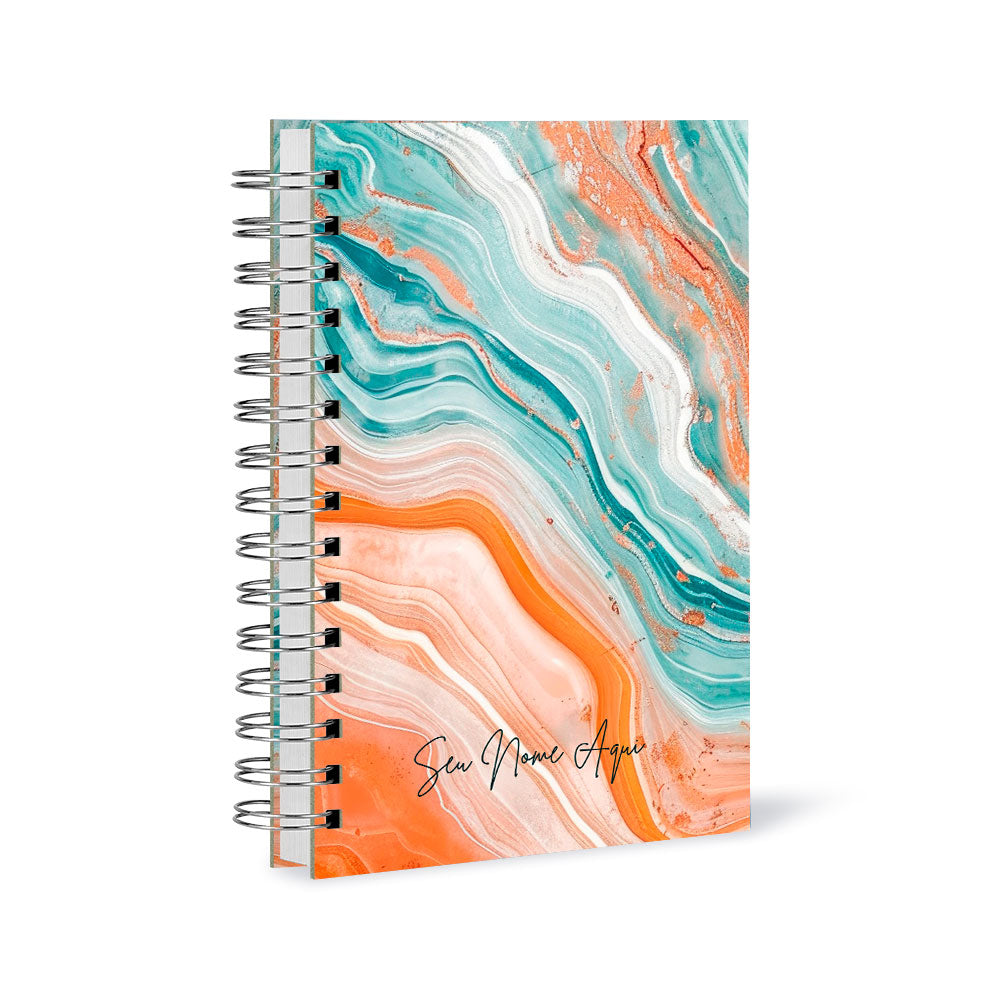 Agenda 2026 Personalizada Mármore Aqua