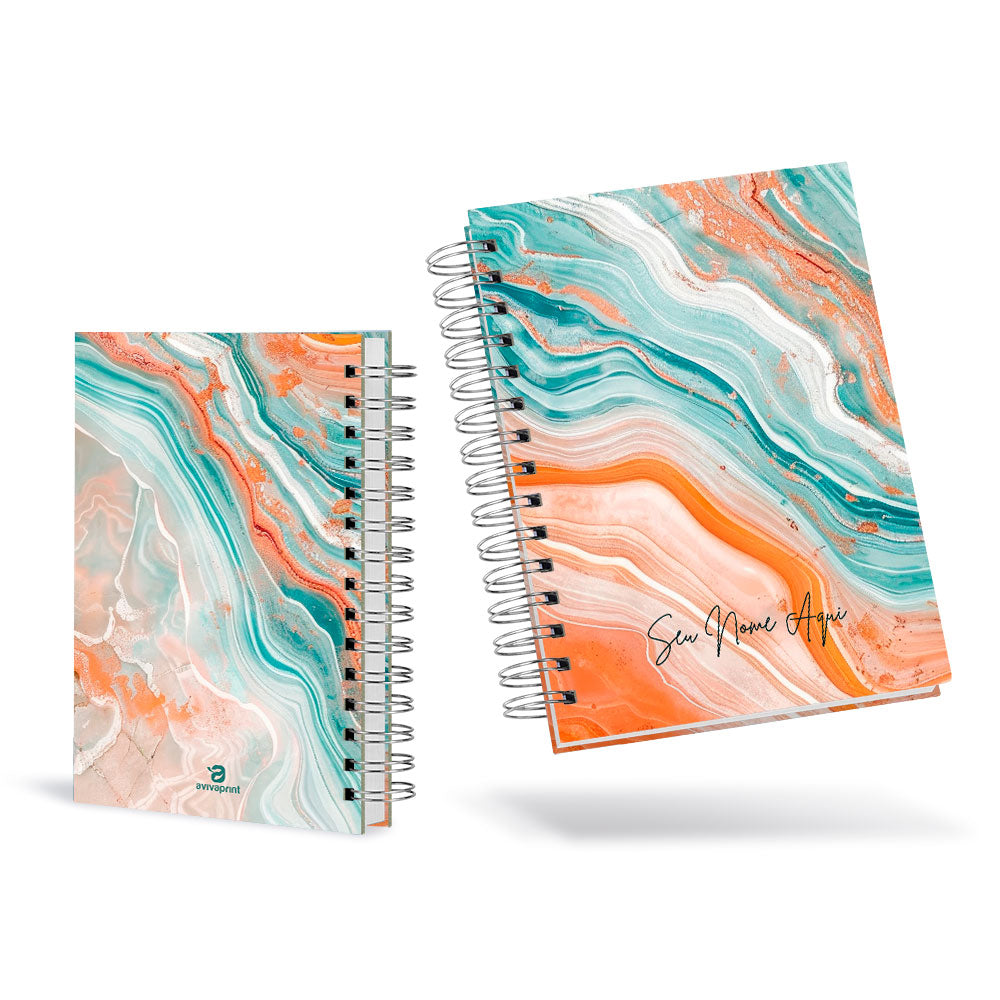 Agenda 2026 Personalizada Mármore Aqua