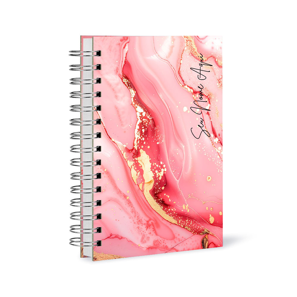 Agenda 2026 Personalizada Mármore Rosa