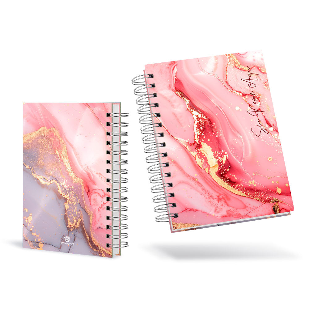 Agenda 2026 Personalizada Mármore Rosa