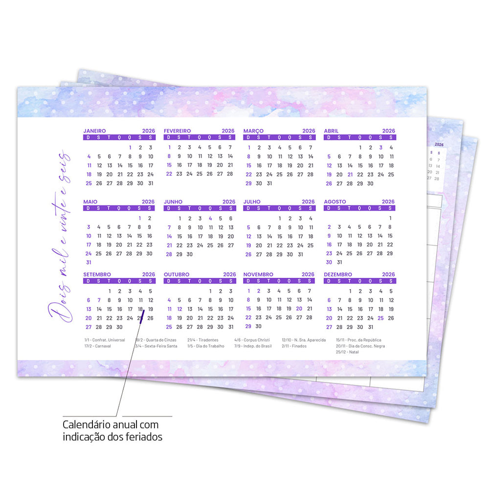 Desk Planner Mensal Encanto Personalizado