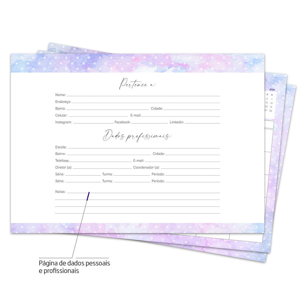 Desk Planner Mensal Encanto Personalizado