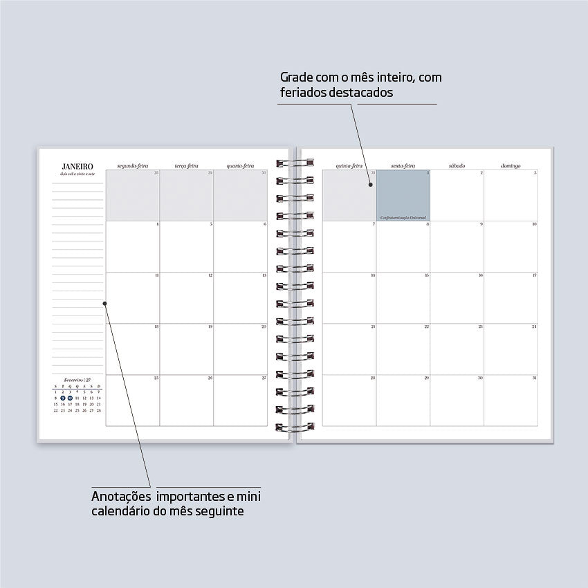 Planner 2027 Personalizado Buddies Essencial Sereno