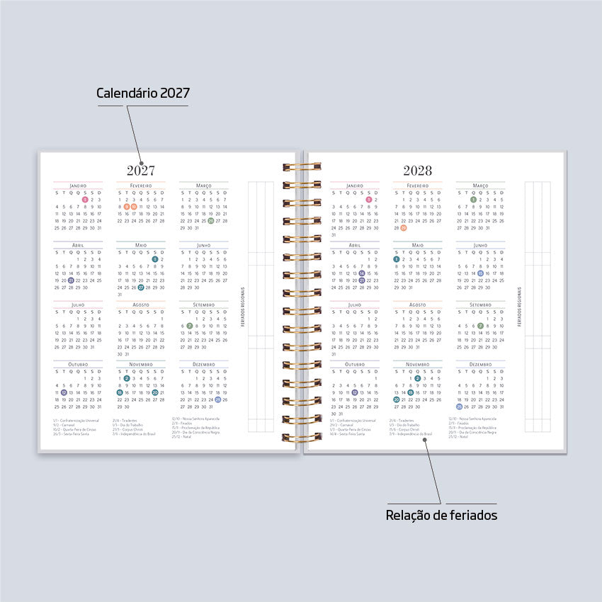 Planner 2027 Personalizado Forms Prestige Basalto