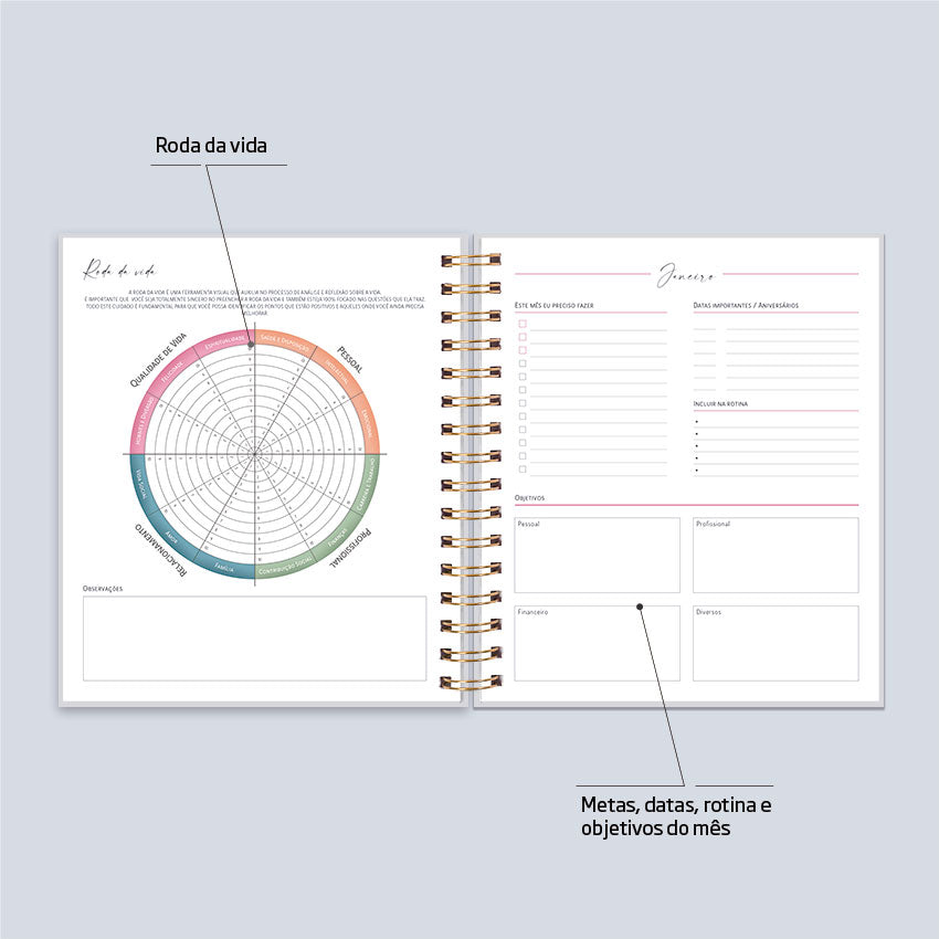 Planner 2027 Personalizado Forms Prestige Basalto