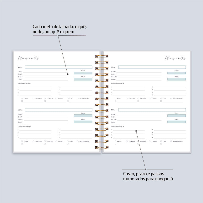 Planner 2027 Personalizado Forms Prestige Basalto