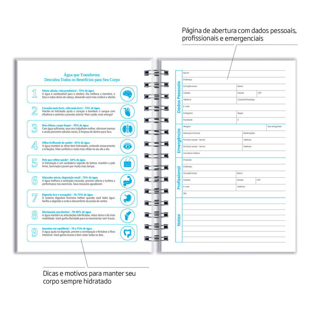 Agenda 2026 Personalizada Musical Notas