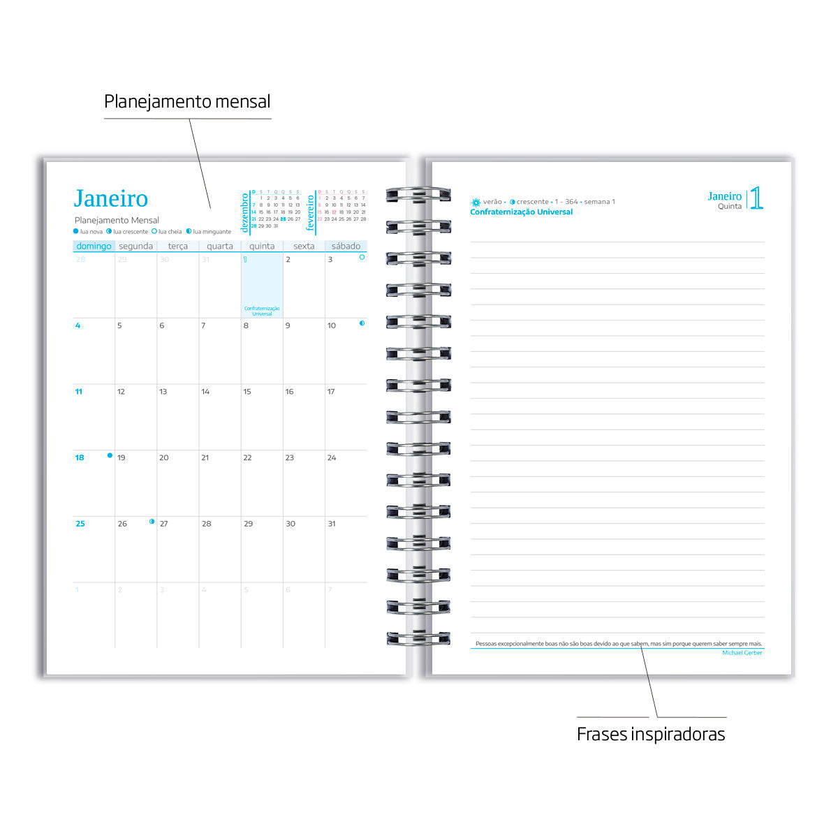 Agenda 2026 Personalizada Musical Notas