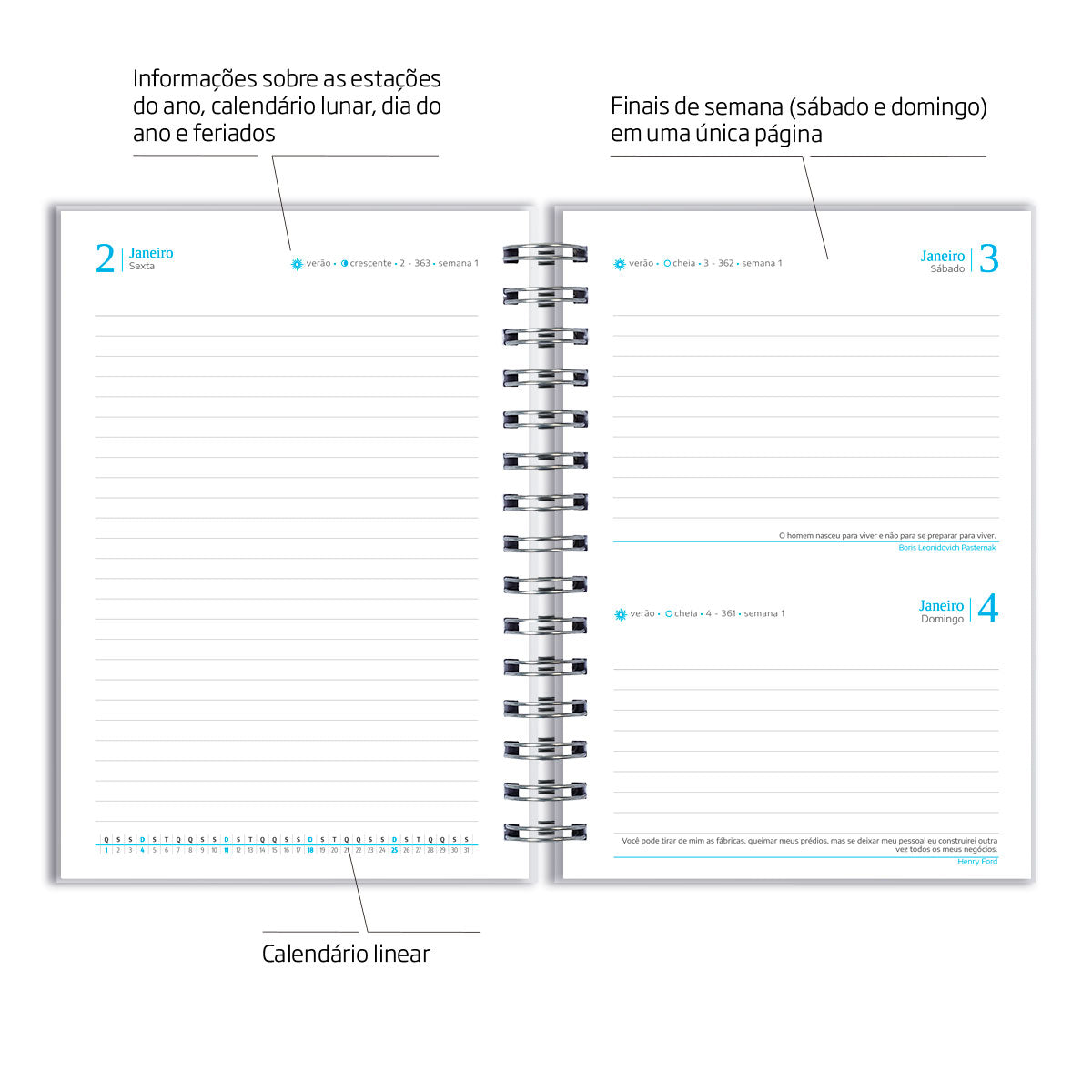 Agenda 2026 Personalizada Musical Notas