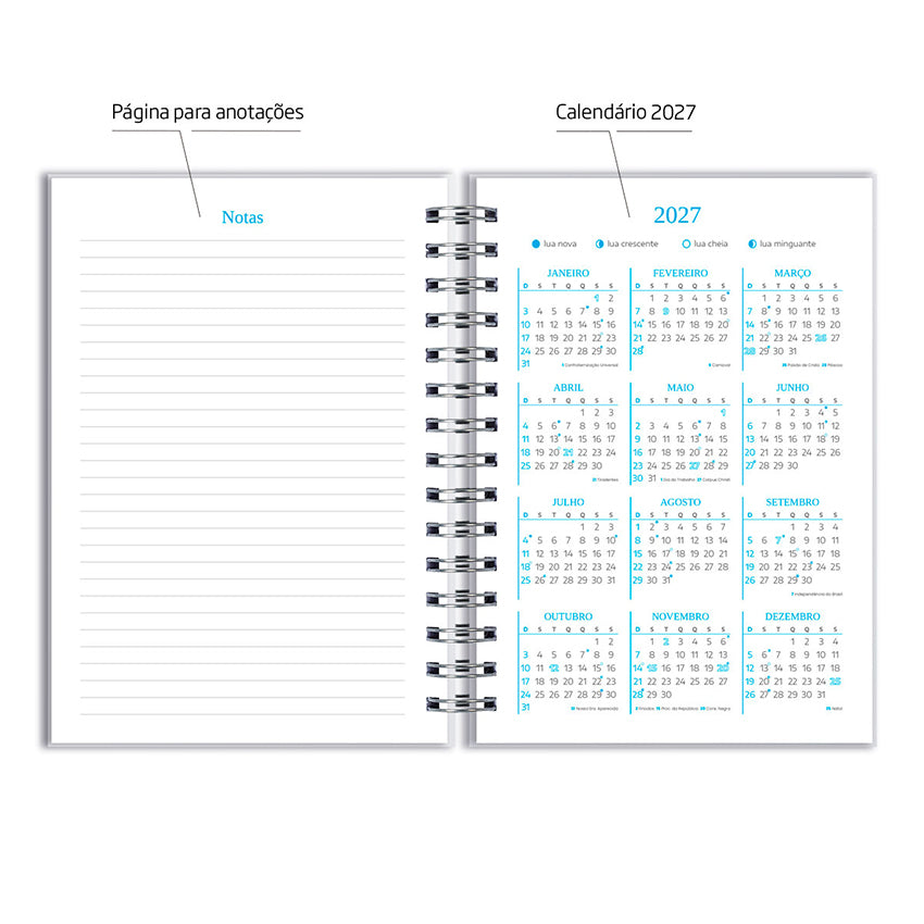 Agenda 2026 Personalizada Musical Notas