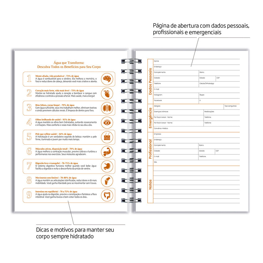 Agenda 2026 Personalizada Espiral do Tempo