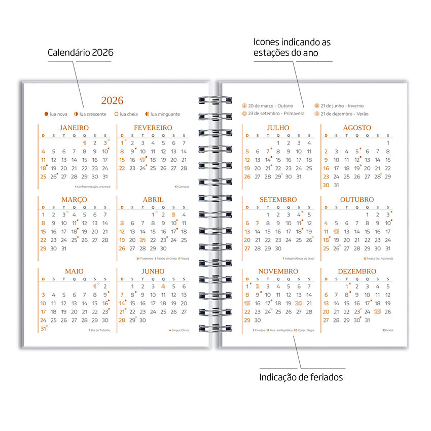 Agenda 2026 Personalizada Musical Shadows
