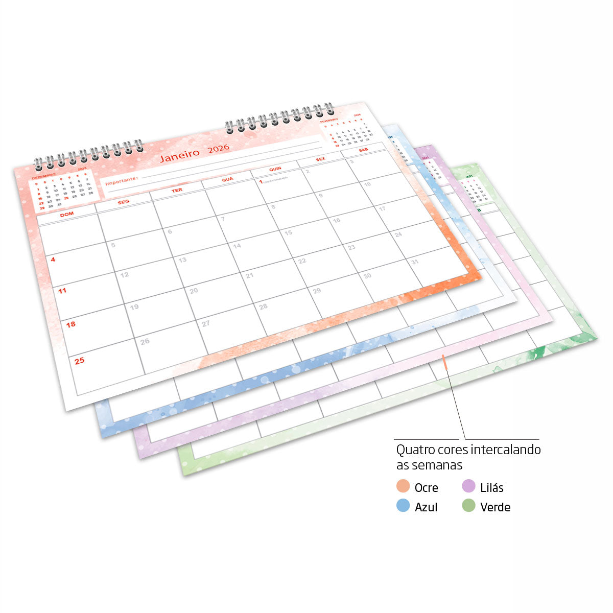 Desk Planner Mensal Personalizado