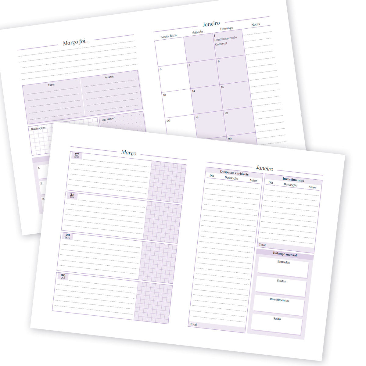 Planner do Professor Personalizado Trimestral