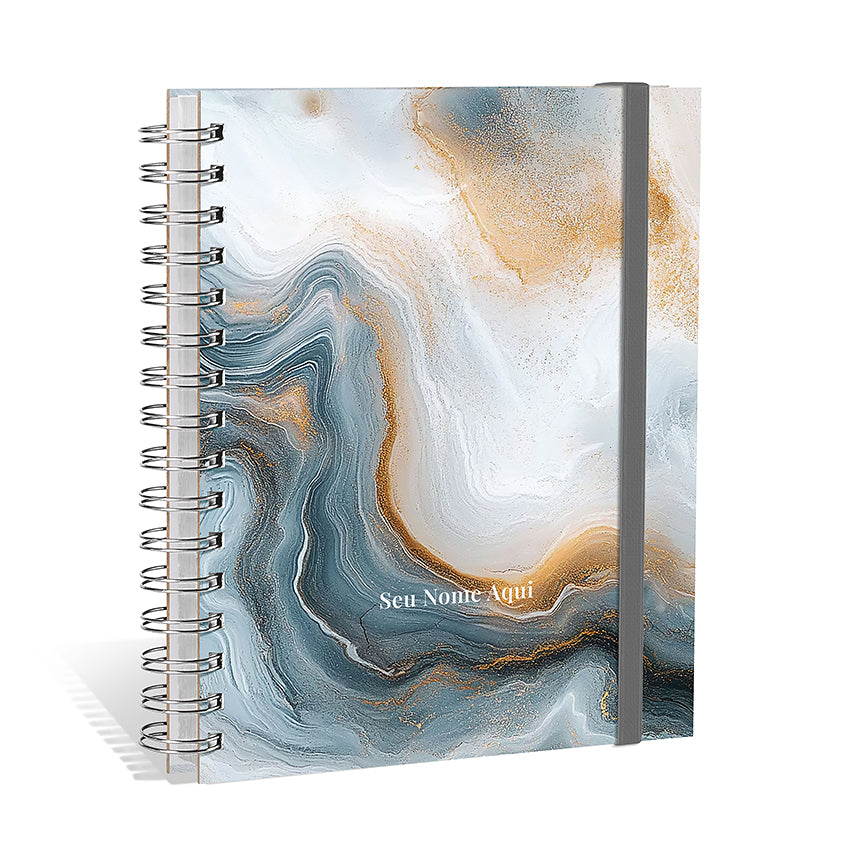Planner 2027 Personalizado Mármore Premium Ágata