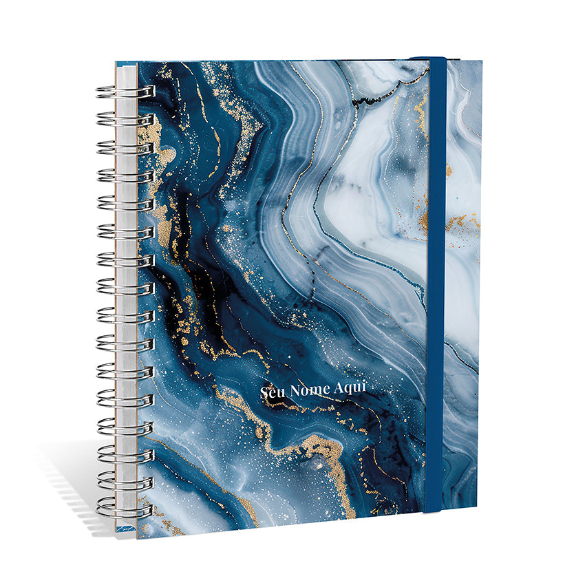 Planner 2027 Personalizado Mármore Premium Safira
