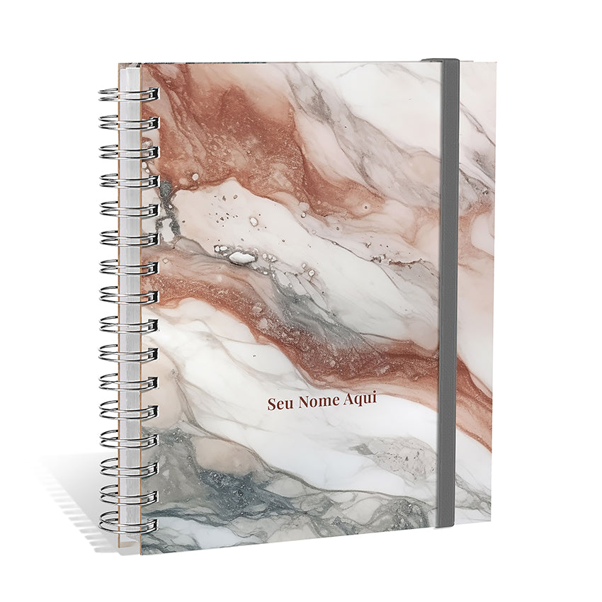 Planner 2027 Personalizado Mármore Premium Sienna