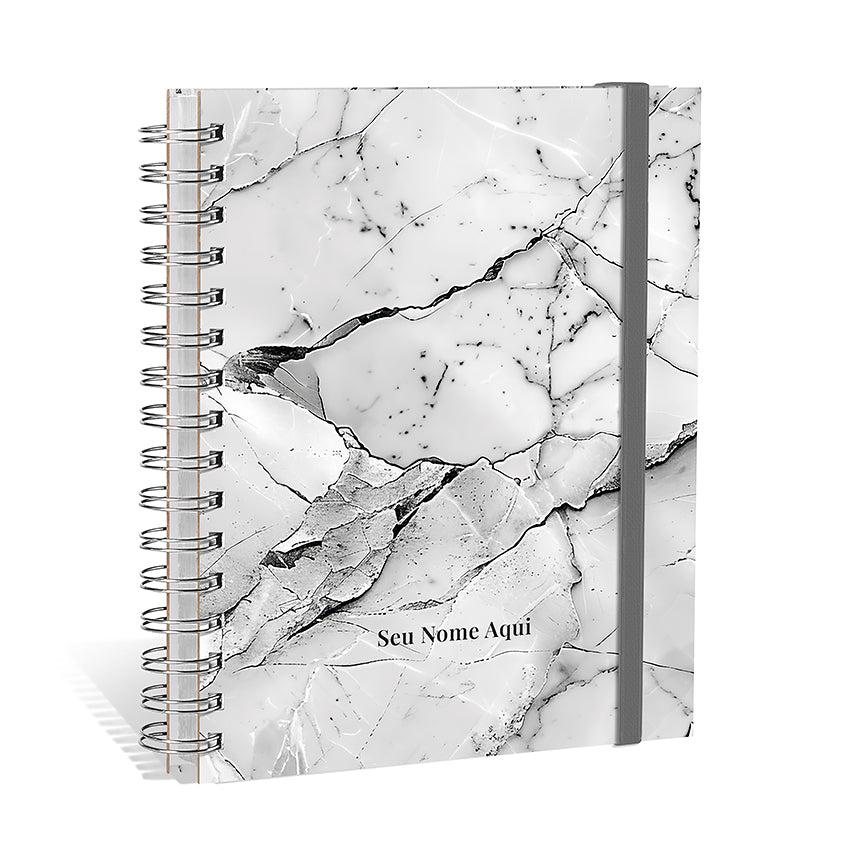 Planner 2027 Personalizado Mármore Premium Carrara