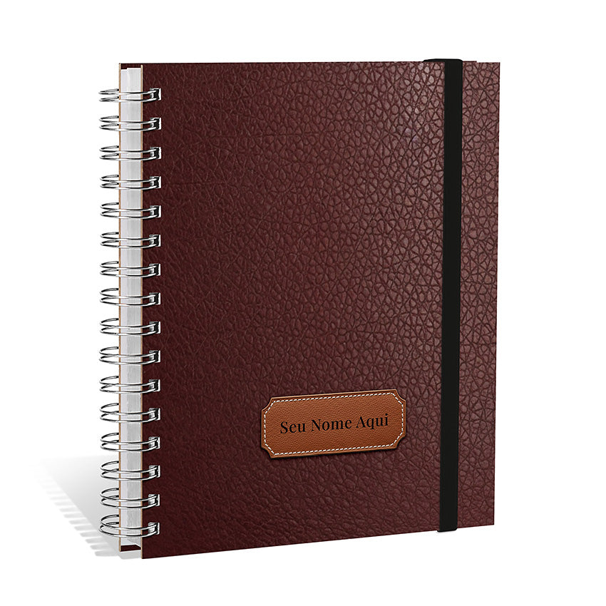 Planner 2027 Personalizado Oxford Premium Cognac