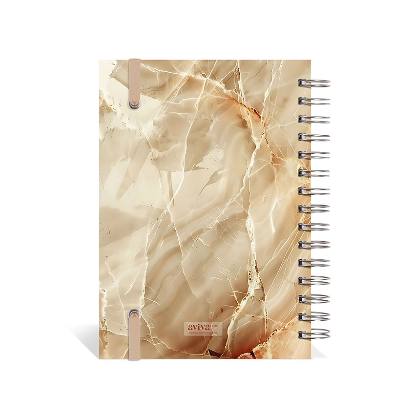 Agenda 2027 Personalizada Mármore Premium Âmbar