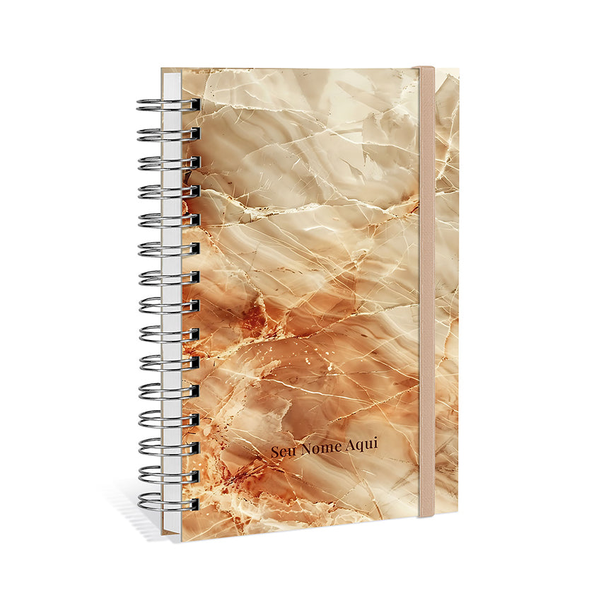 Agenda 2027 Personalizada Mármore Premium Âmbar