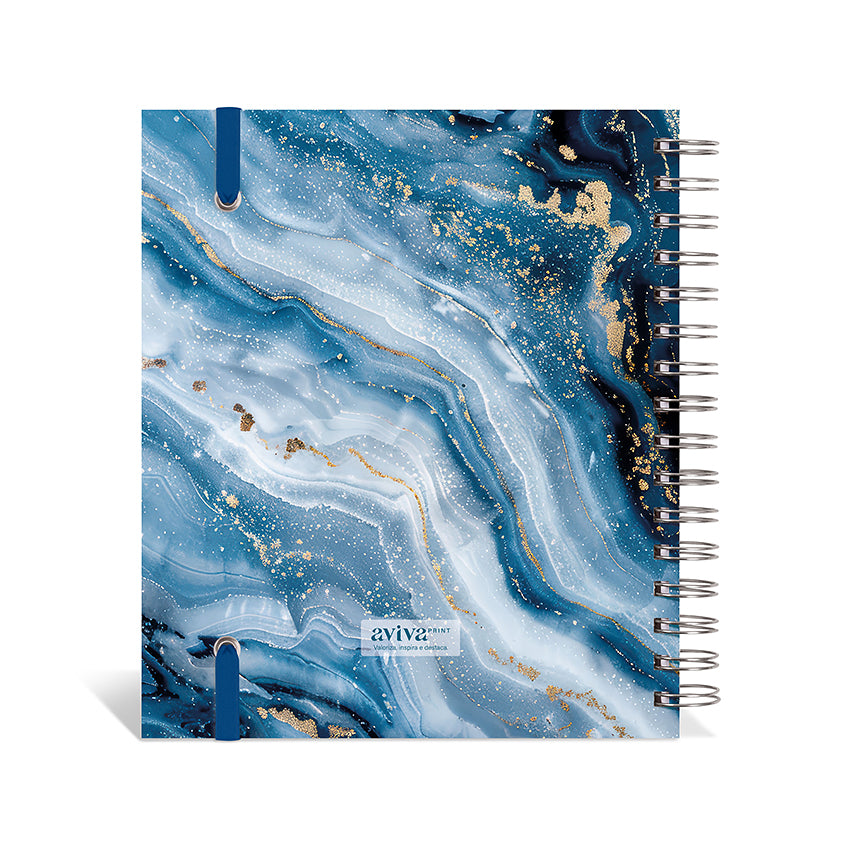 Planner 2027 Personalizado Mármore Premium Safira