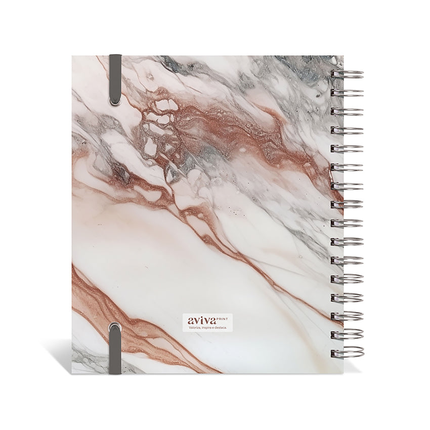 Planner 2027 Personalizado Mármore Premium Sienna