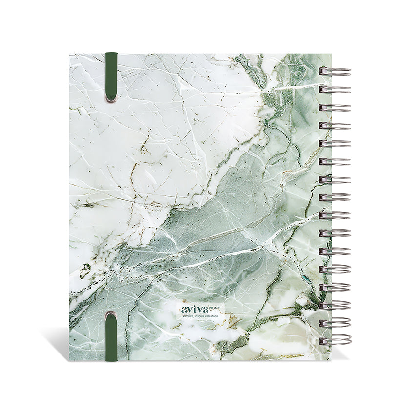 Planner 2027 Personalizado Mármore Premium Jade