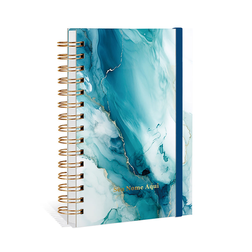 Agenda 2027 Personalizada Mármore Prestige Turquesa
