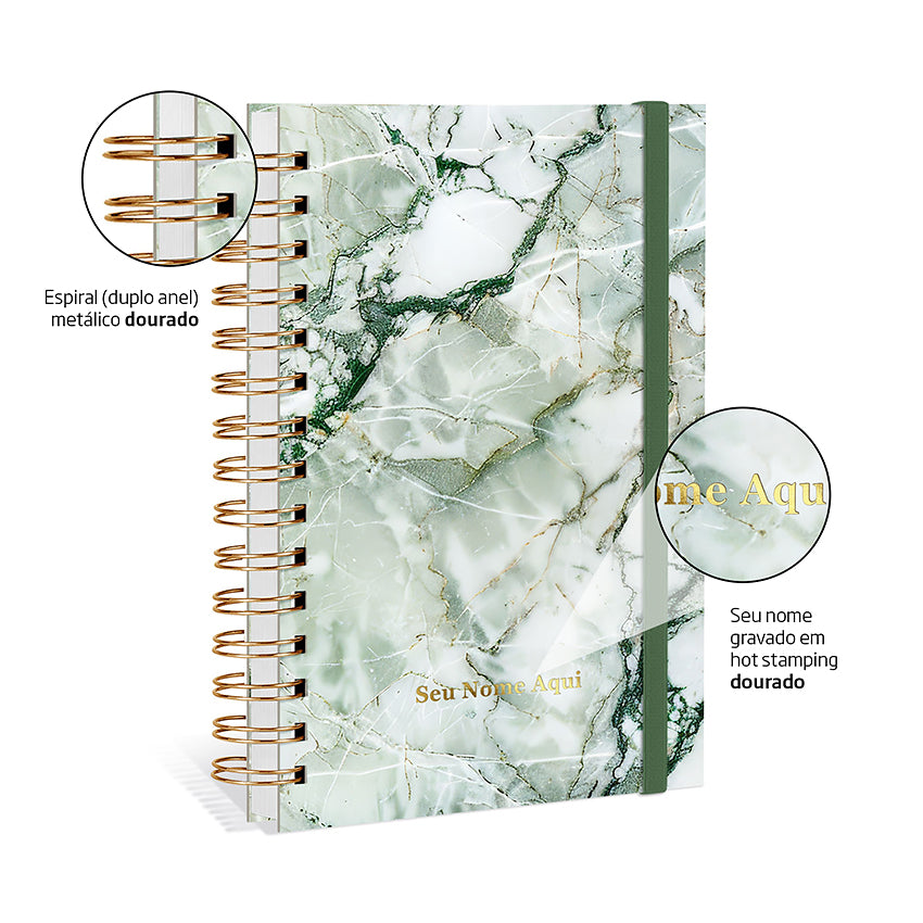 Agenda 2027 Personalizada Mármore Prestige Jade