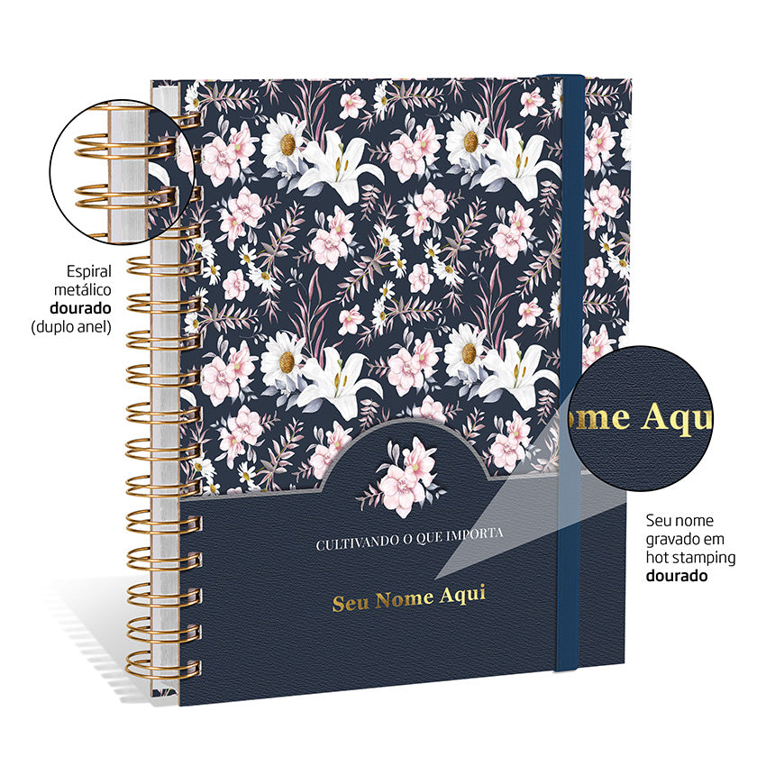 Planner 2027 Personalizado Bloom Prestige Lírio