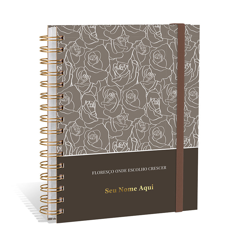 Planner 2027 Personalizado Bloom Prestige Cacau